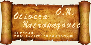 Olivera Matropazović vizit kartica